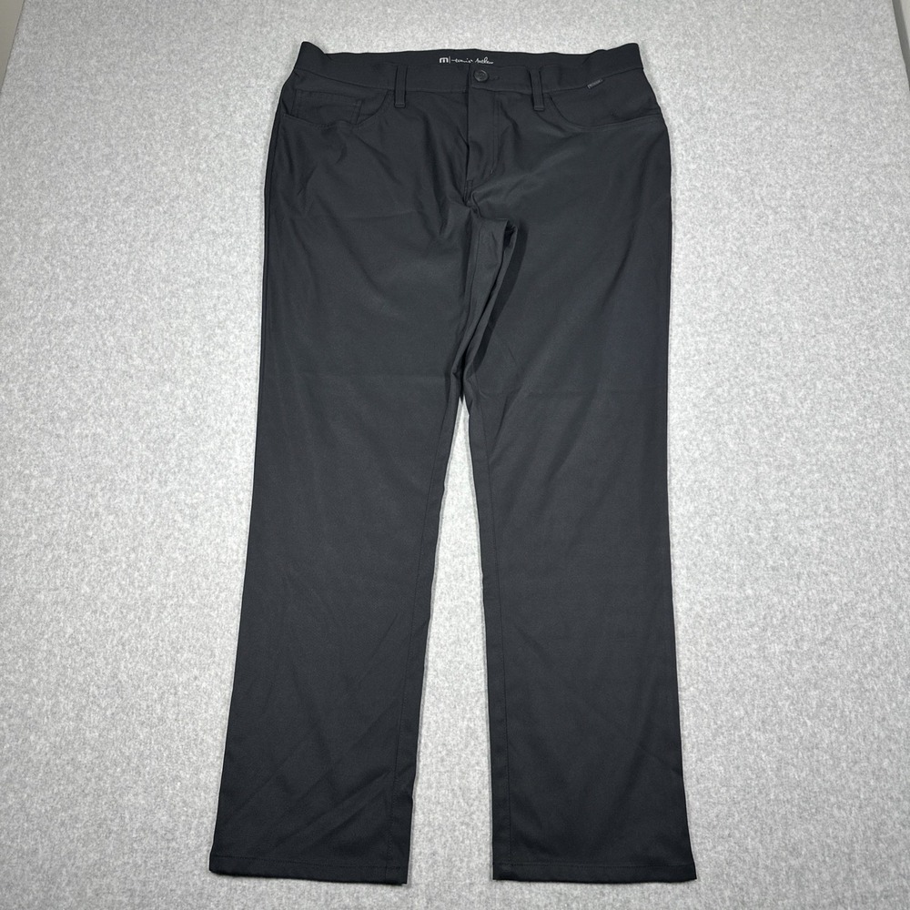 Travis Mathew Open To Close Pants Men's 36x30 Black Golf Performance Stretch
